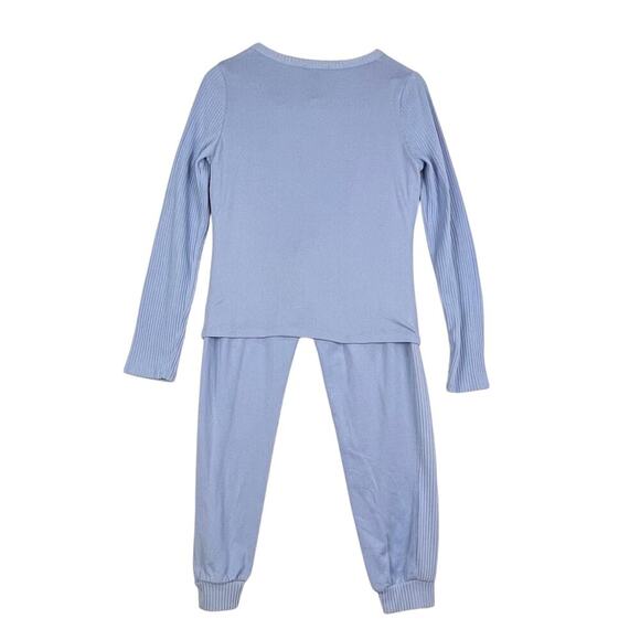 Tommy Hilfiger L 2PC Women's Ribbed Long Sleeves Modest PJ Loungewear Jogger SET - Picture 3 of 15